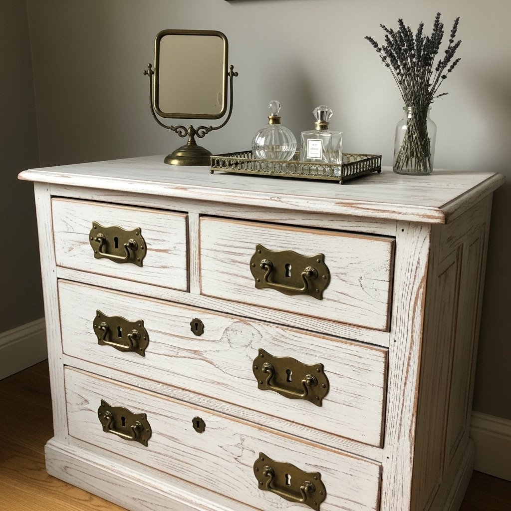 14 Vintage Bedroom Ideas That Feel Romantic, Collected, and Effortlessly Timeless Distressed Wood Dresser With Vintage Hardware