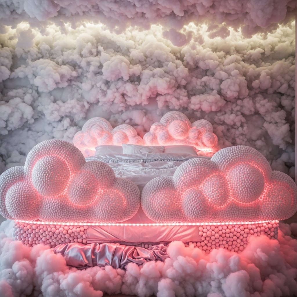 Build a Cloud Wall Behind the Bed