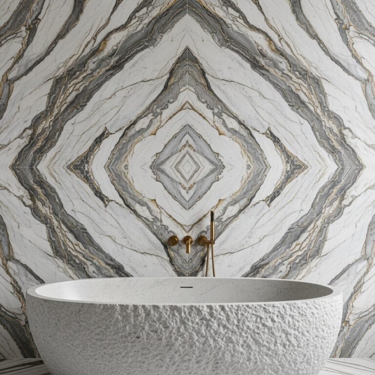 Large Format Marble in a Continuous Slab Layout
