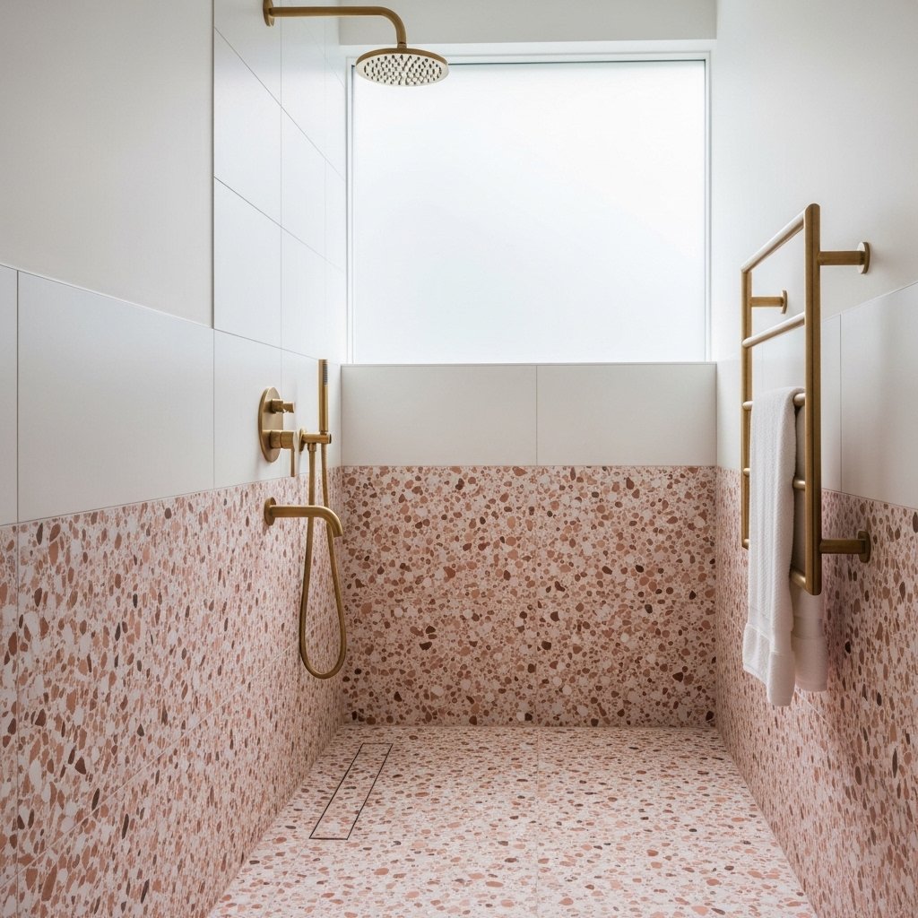 Terrazzo Floor With Complementary Wall Tile
