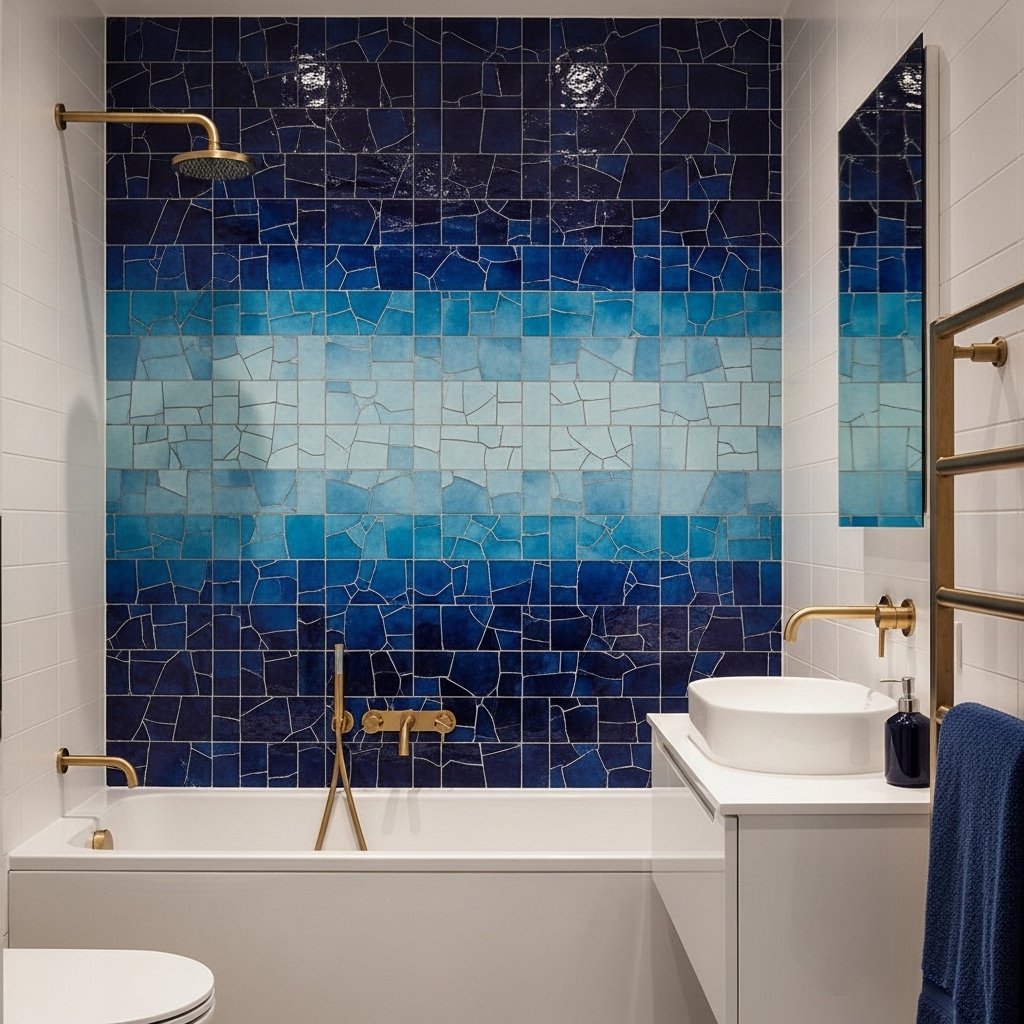 Cobalt Blue Zellige Feature Wall