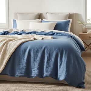 Washed Linen in Coastal Blue