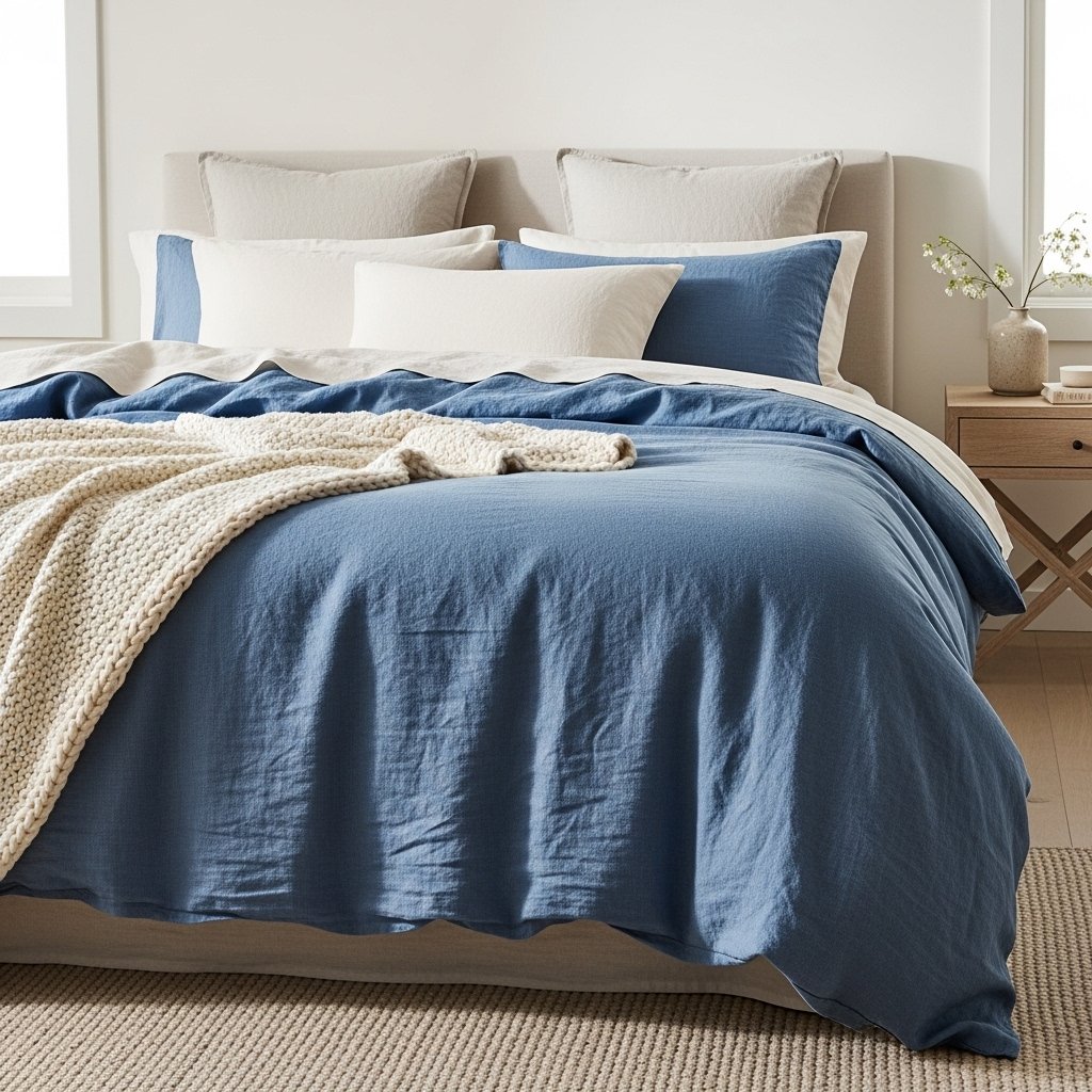 Washed Linen in Coastal Blue