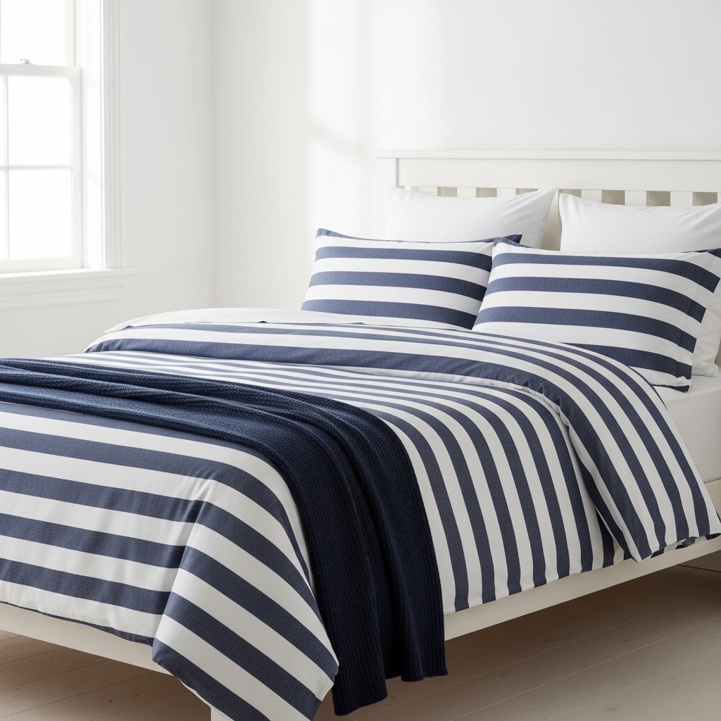 The Classic Navy and White Stripe