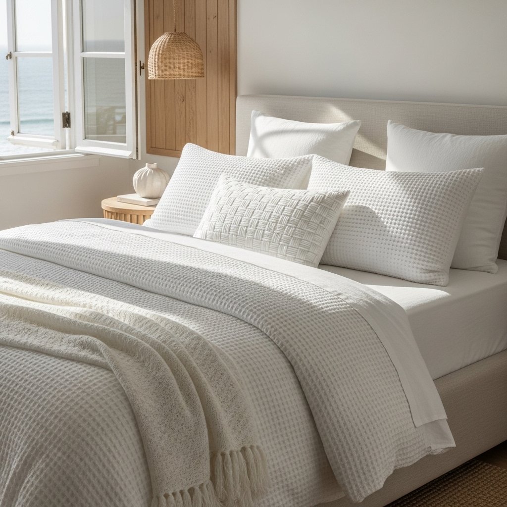 White on White Textural Bedding
