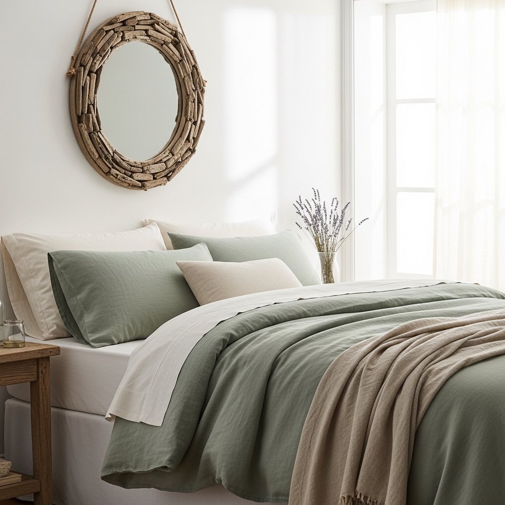 Soft Sage and Ivory for the Coastal Garden Bedroom