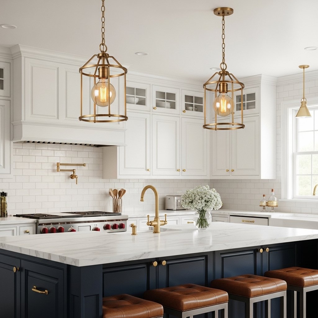 Brass or Gold Pendants for Warmth and Luxury