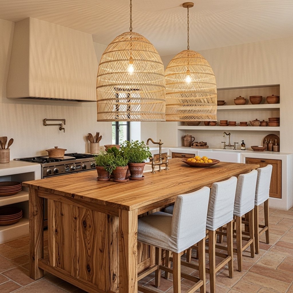 Woven Rattan Pendants for a Natural, Relaxed Feel