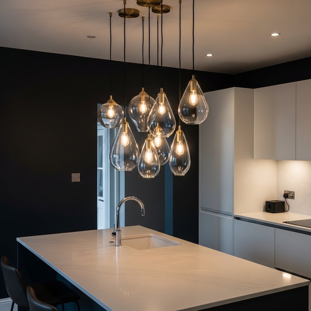 Clustered Pendants at Different Heights