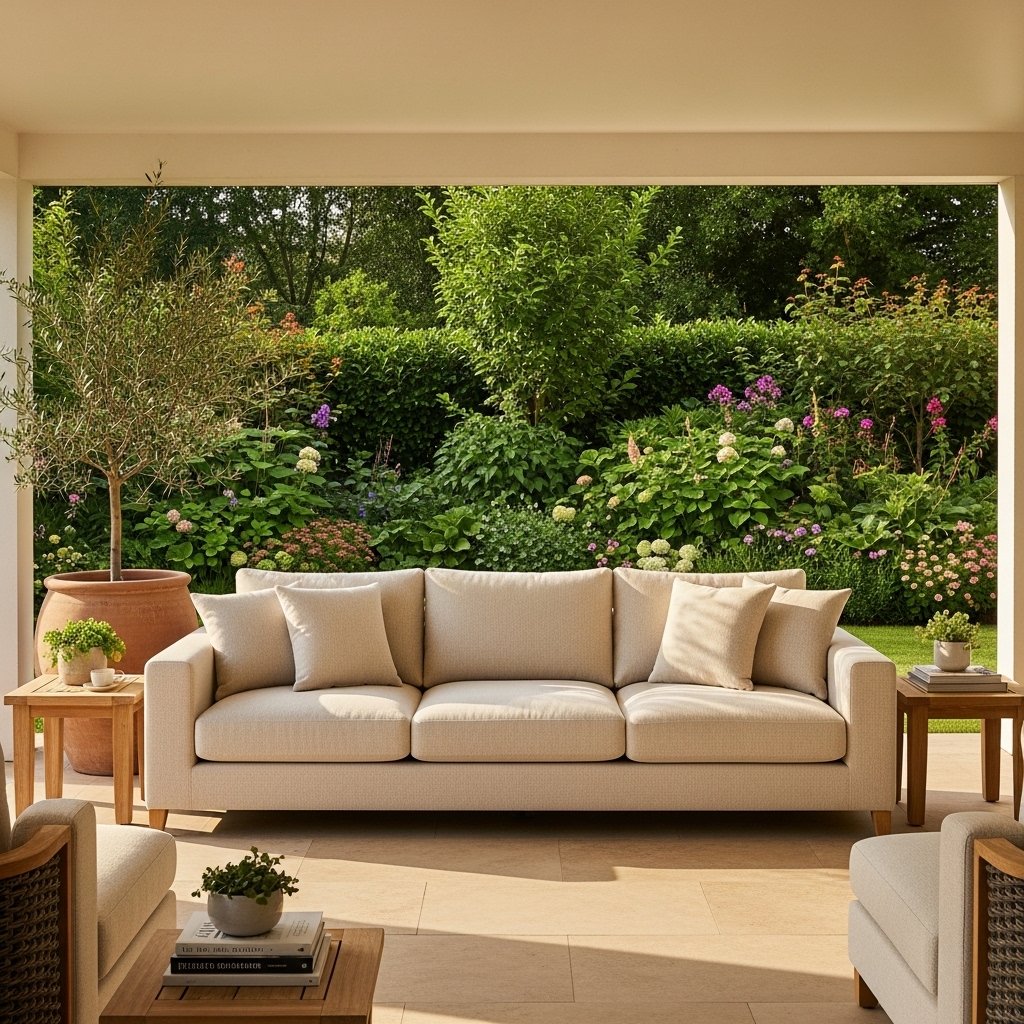 A Proper Outdoor Sofa With Deep Cushions