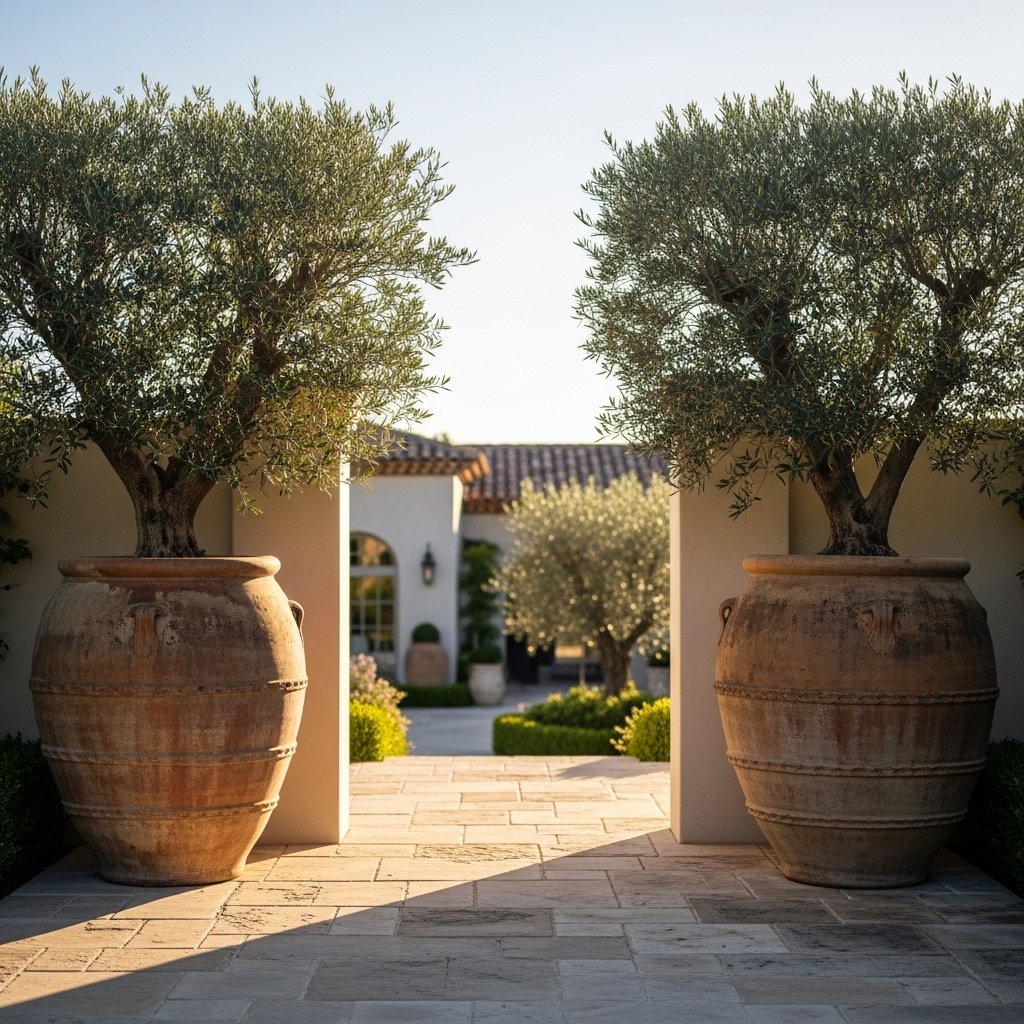 Large Terracotta and Ceramic Pots as Architecture