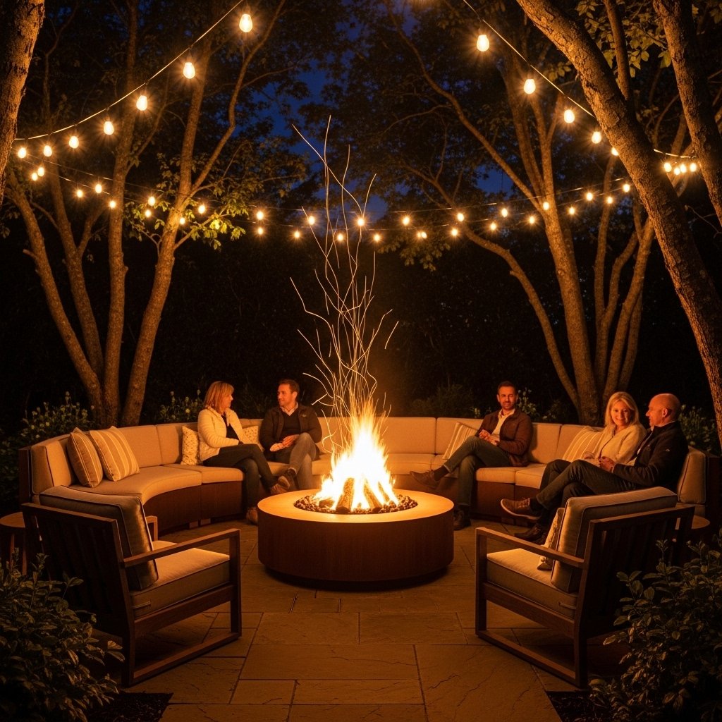 An Outdoor Fire Pit as Social Anchor
