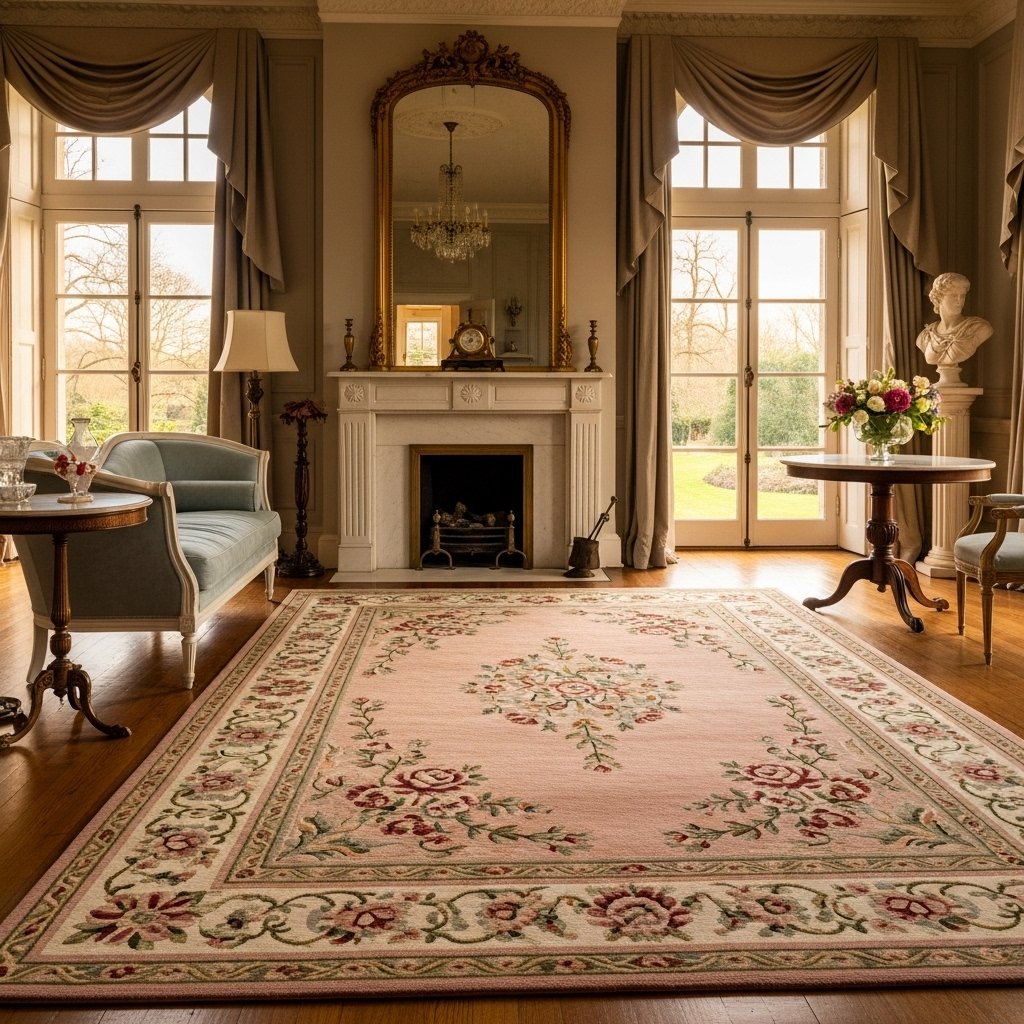 15 Stunning Rug Ideas That Will Make Your Floor the Most Loved Spot in the Room Antique Floral Pink Aubusson-Style Rug