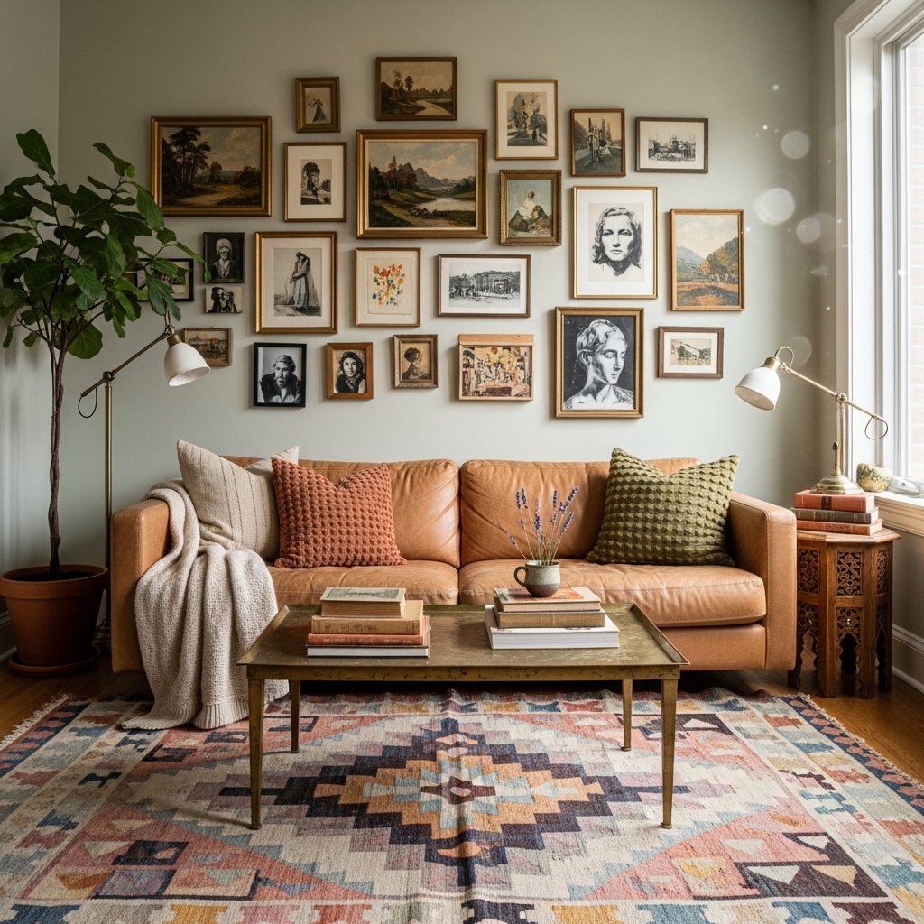 15 Stunning Rug Ideas That Will Make Your Floor the Most Loved Spot in the Room Faded Rose Vintage Kilim with Tribal Motifs