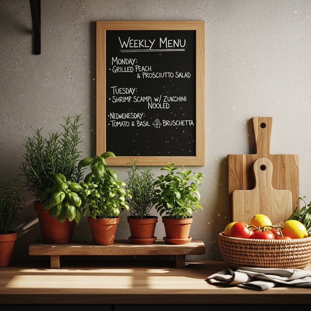 A Chalkboard Menu Wall for Summer Recipes