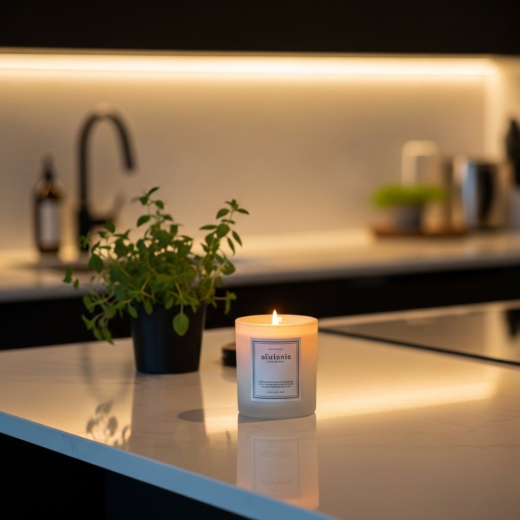 A Summer-Scented Candle in the Kitchen
