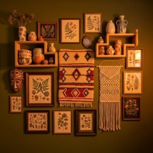 Maximalist Gallery Walls With Global Textiles Mixed In