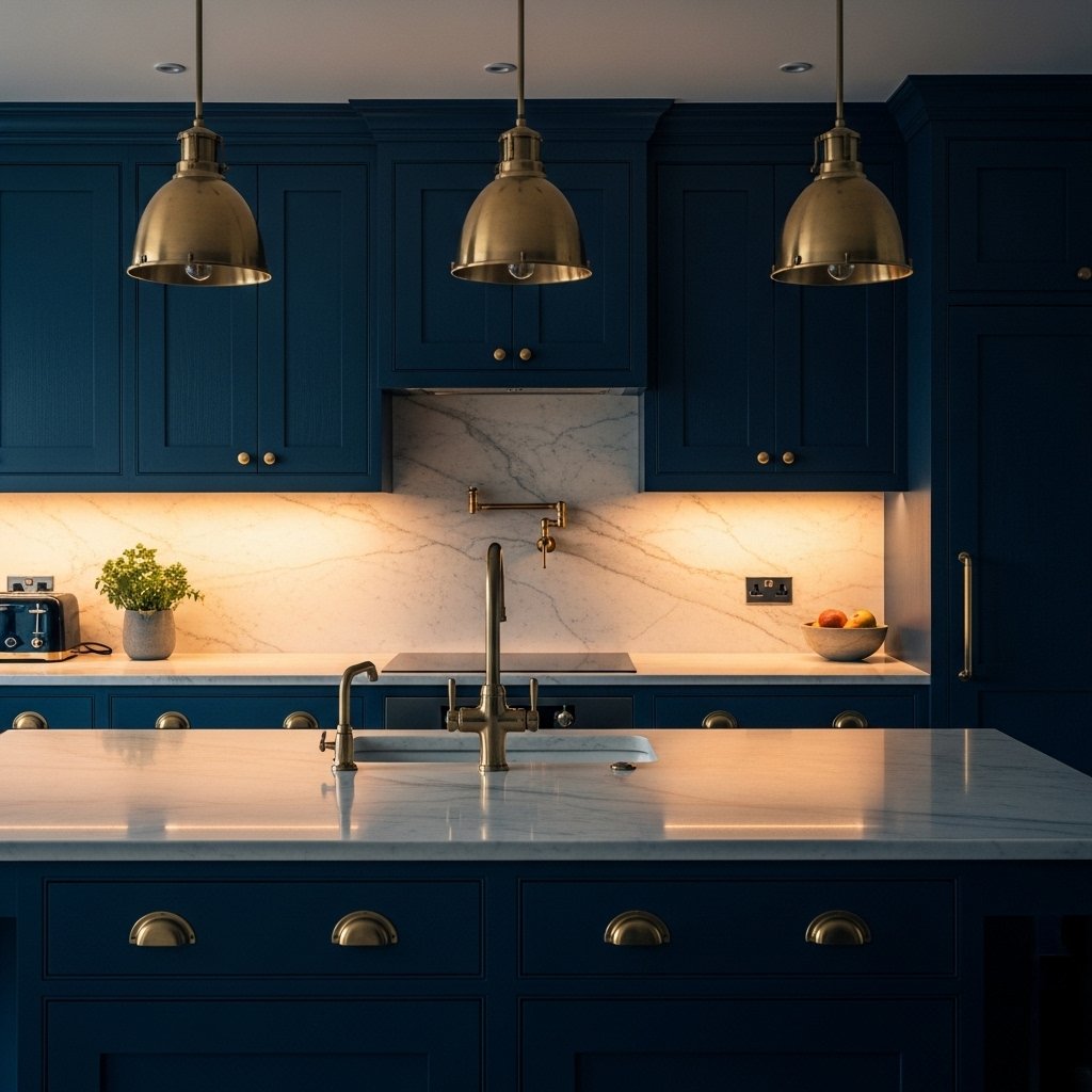 16 Kitchen Cabinet Color Ideas That Transform the Entire Kitchen Midnight Blue: The Kitchen That Feels Like a Jewel Box