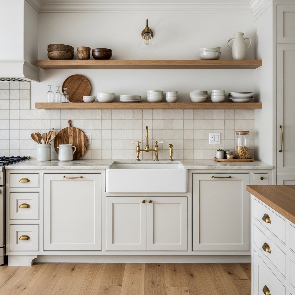 16 Kitchen Cabinet Color Ideas That Transform the Entire Kitchen Bone and Aged Linen: The Anti-White White