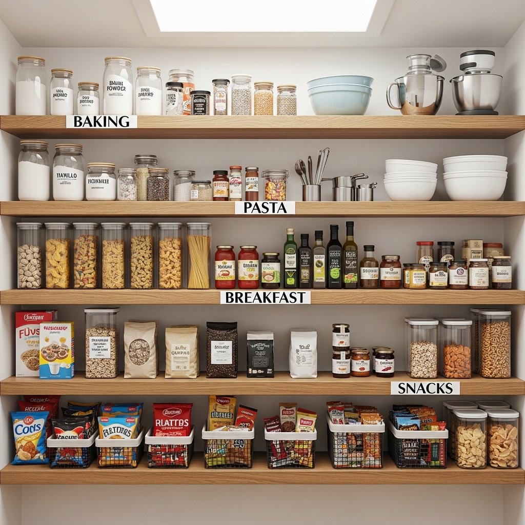 16 Kitchen Pantry Organization Ideas That Make Cooking Effortless Organize by Cooking Category, Not Food Type