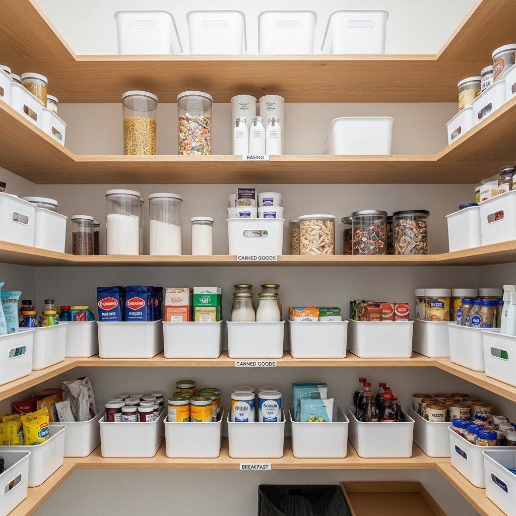 16 Kitchen Pantry Organization Ideas That Make Cooking Effortless Label Everything, Including the Shelves