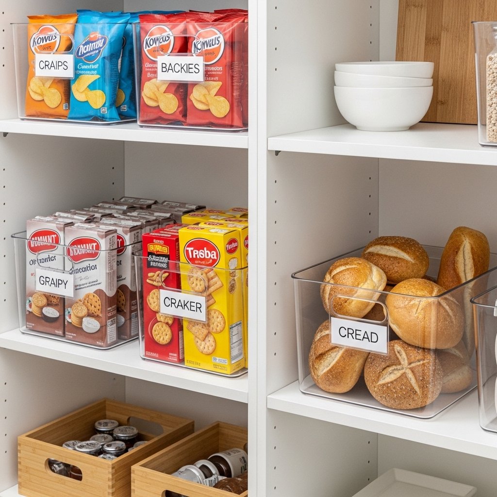 16 Kitchen Pantry Organization Ideas That Make Cooking Effortless Use Clear Bins for Awkward Packaging
