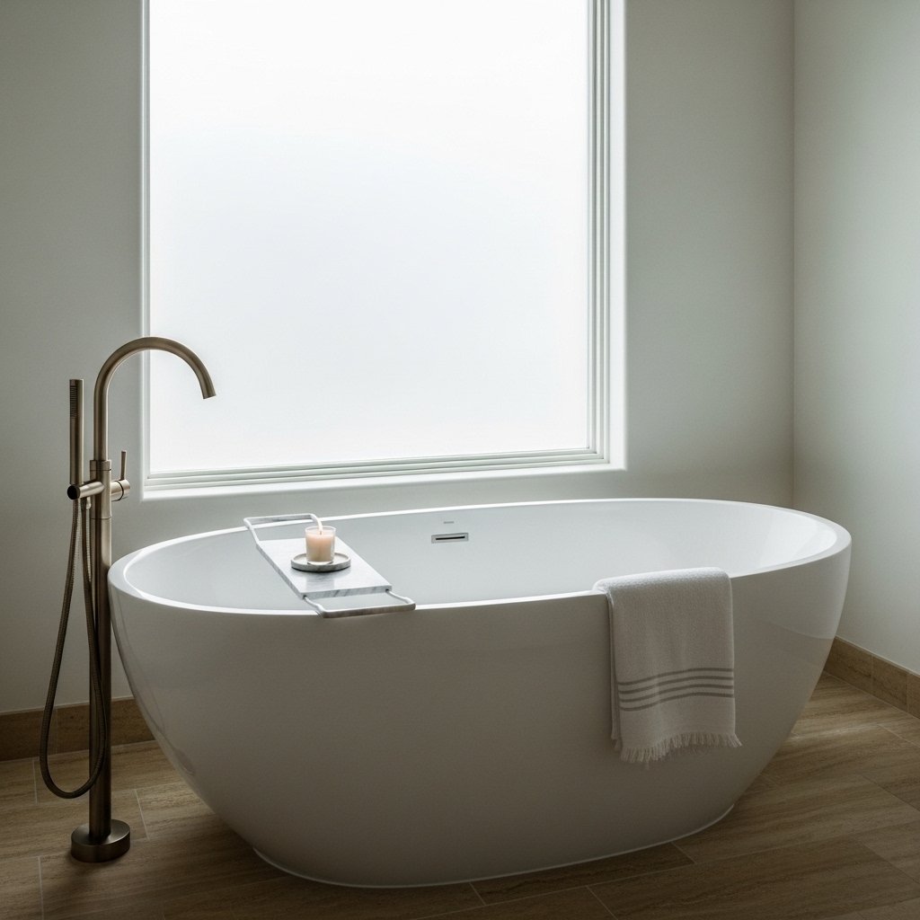 Freestanding Soaking Tub as the Centerpiece