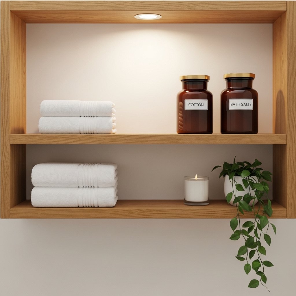 Open Shelf Styling With Spa-Inspired Accessories