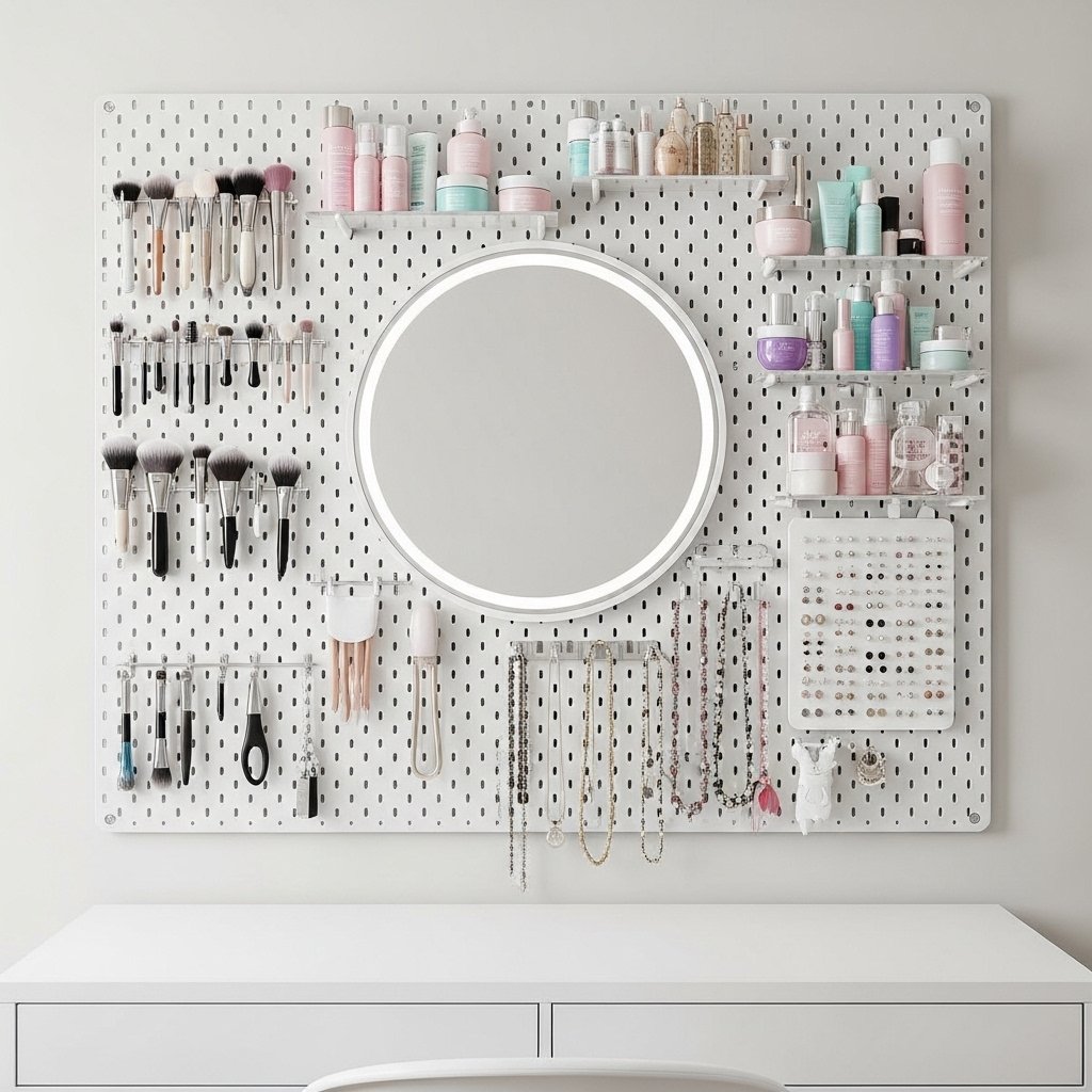 The Pegboard Vanity Wall