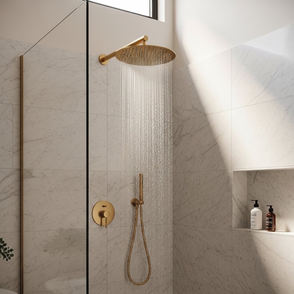 Install a Rain Shower Head at Maximum Size