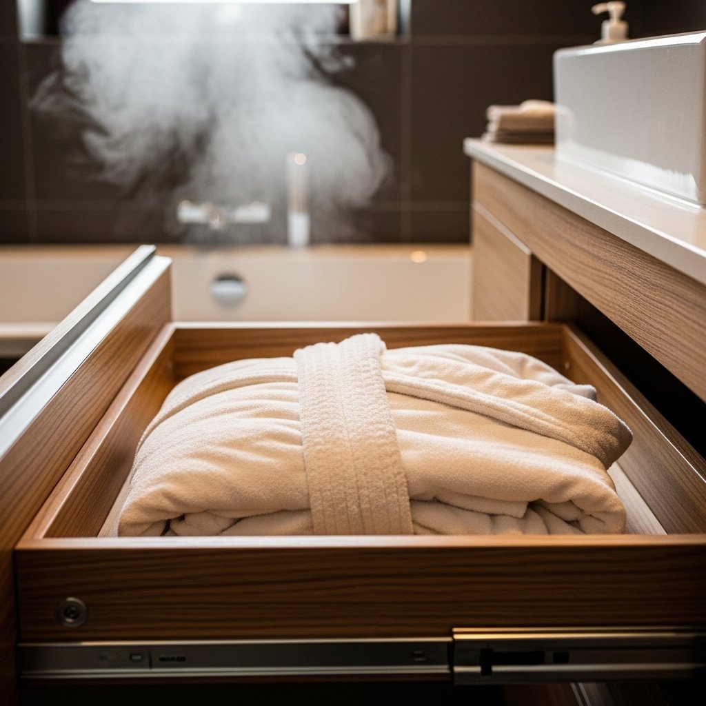 A Bathrobe and Towel Warming Drawer