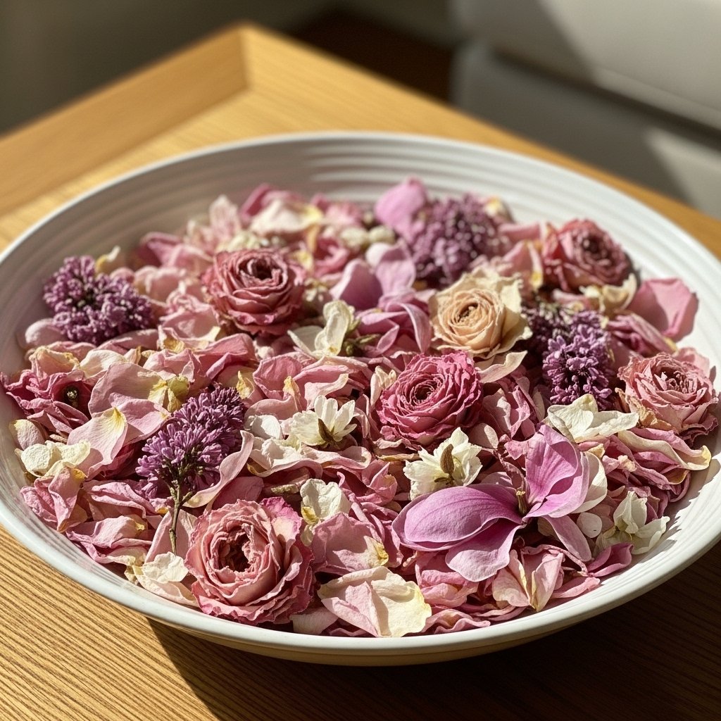 🌿 Dried Petal Confetti Bowl