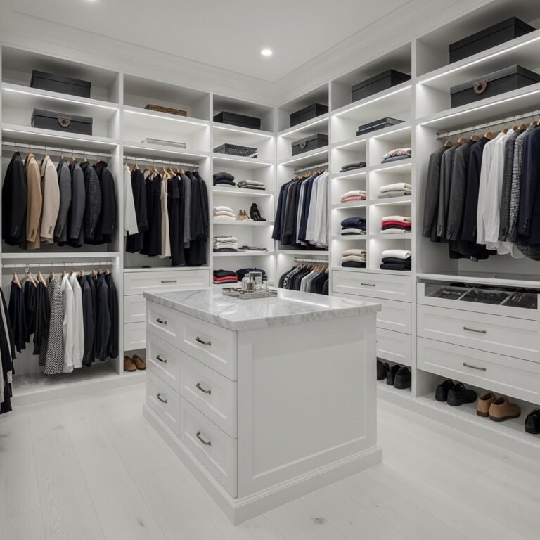 Custom Built-In Shelving Floor to Ceiling