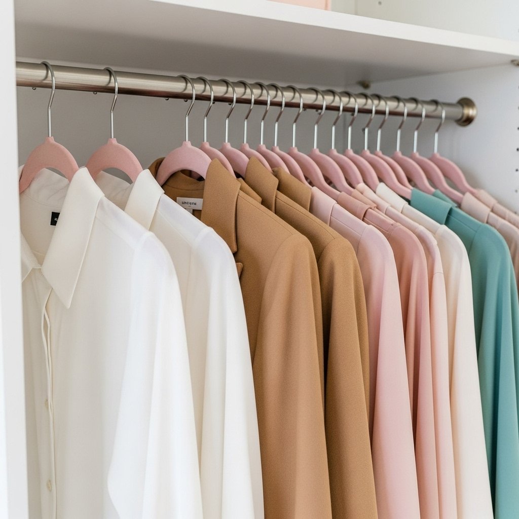 16 Walk-In Closet Ideas That Turn Getting Dressed Into the Best Part of Your Day Velvet Hangers in a Uniform Color