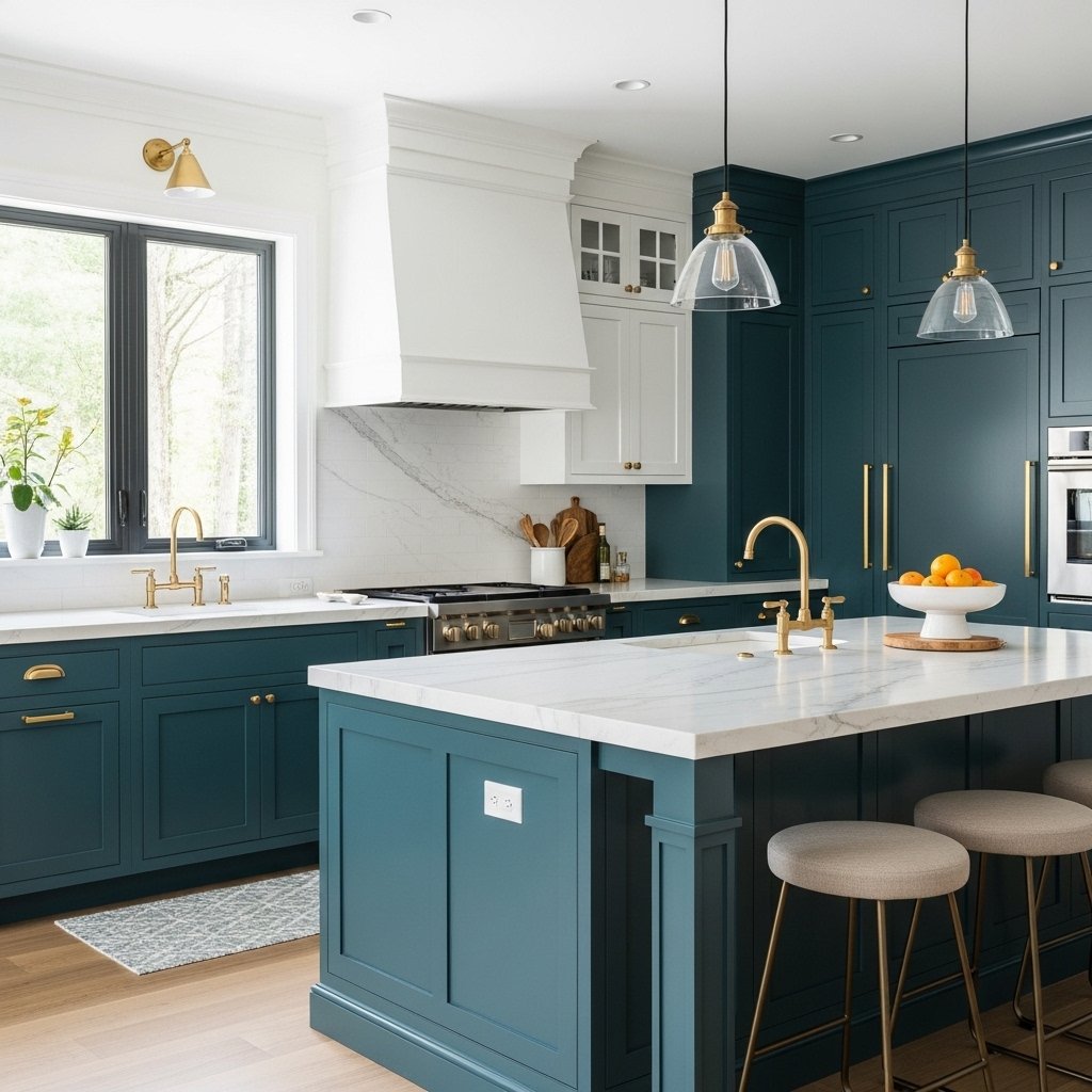 🌊 Teal & Peacock Blue — The Jewel of the Kitchen