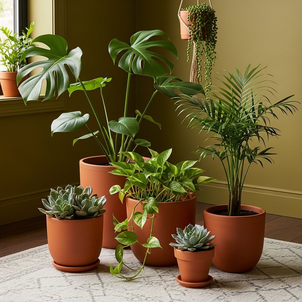 Terracotta and Earthy Pots as Plant Display