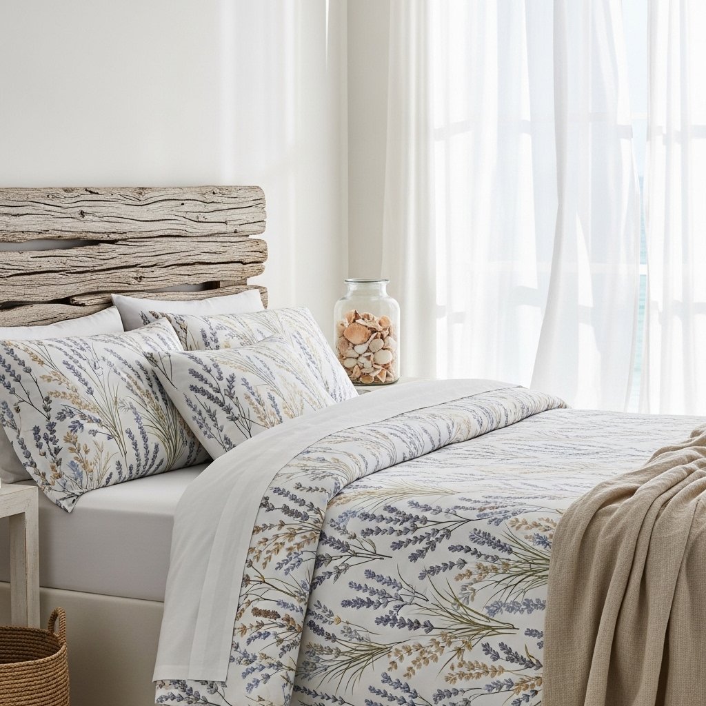 18 Floral Bedding Ideas That Will Make You Never Want to Leave Your Bed Coastal Floral with Sea Lavender and Dune Grass
