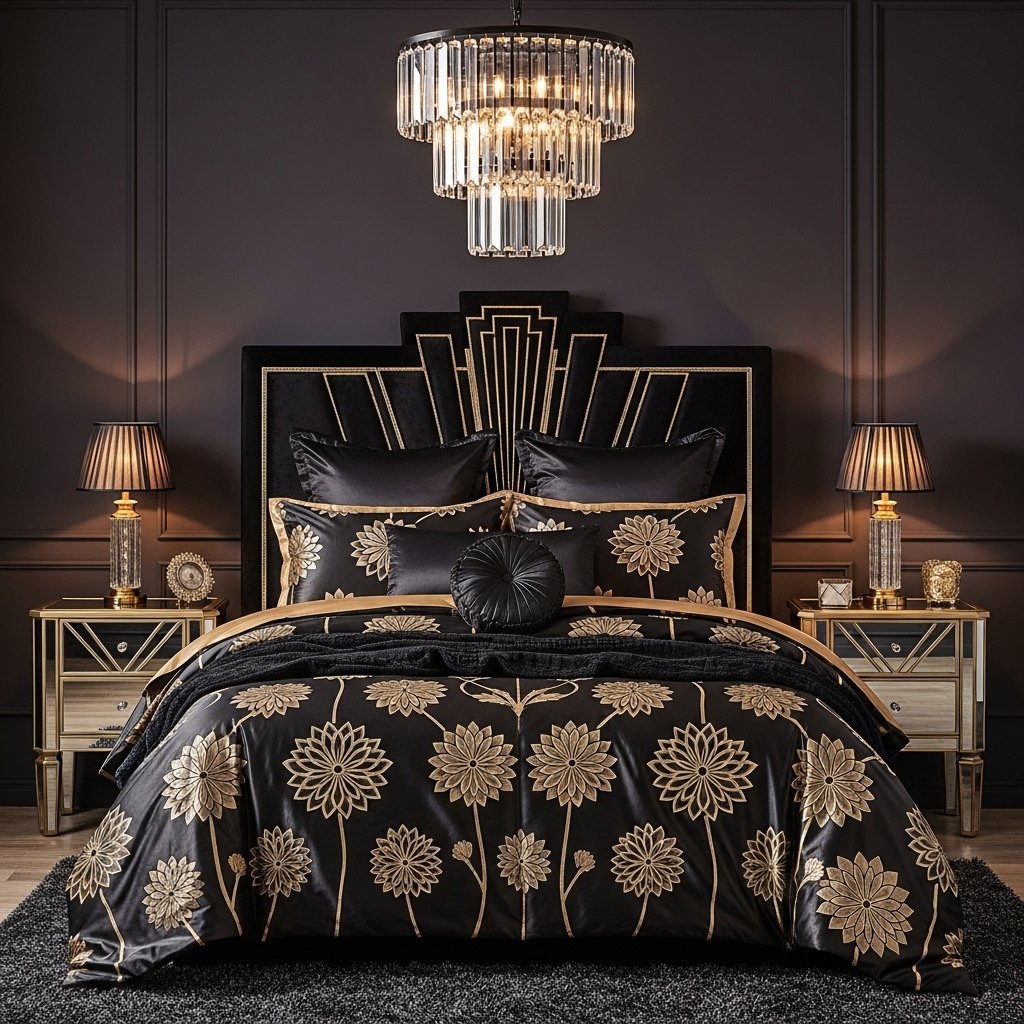 18 Floral Bedding Ideas That Will Make You Never Want to Leave Your Bed Exuberant Maximalist Garden Party Print