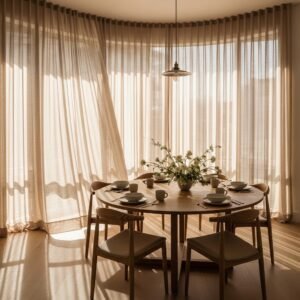 Swap Heavy Curtains for Sheer Linen Panels