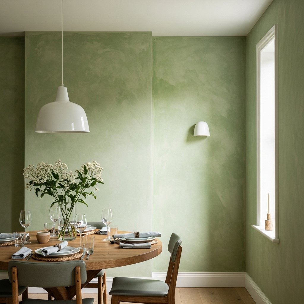 Painted or Limewash Walls in a Fresh Summer Tone