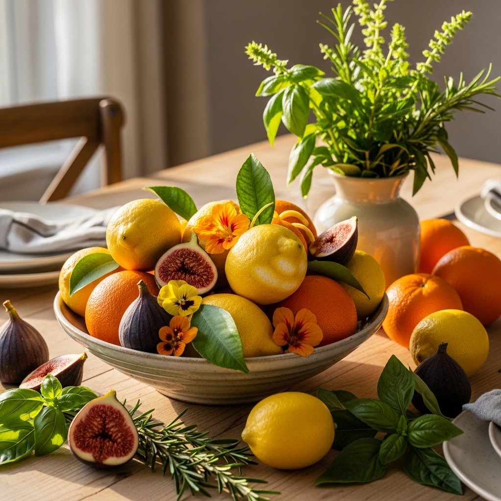 Fresh Citrus and Fruit as Decoration