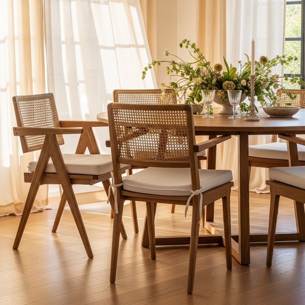 Bamboo, Cane, and Wicker Dining Chairs for the Season