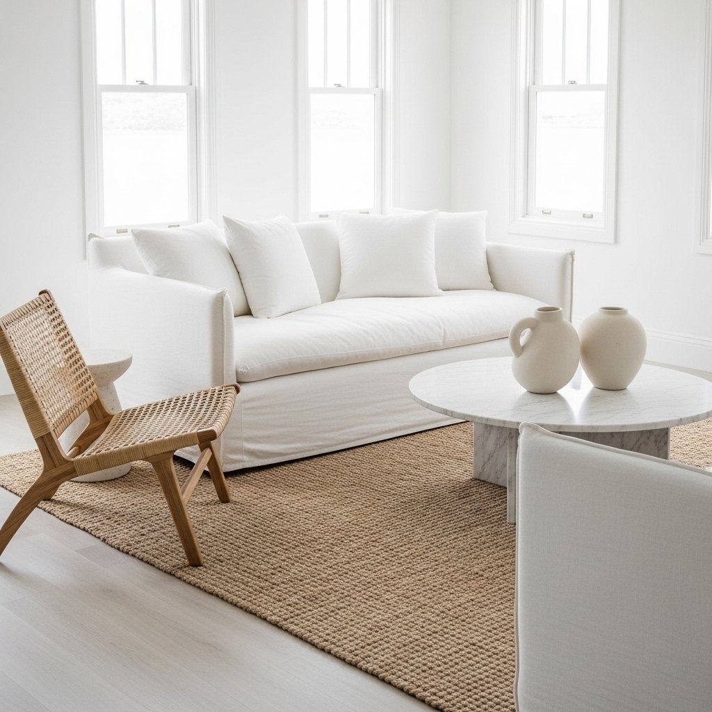 An All-White Palette Broken Only by Natural Texture
