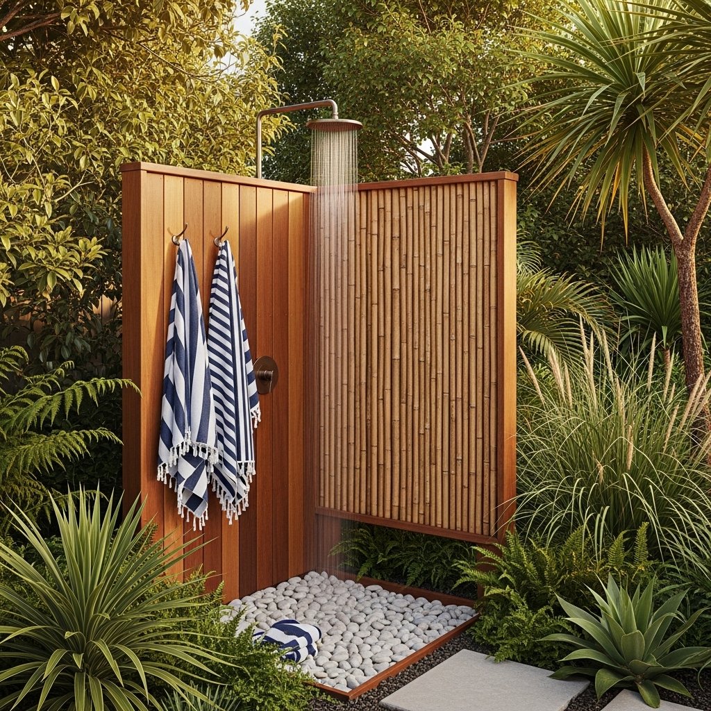 An Outdoor Shower as the Beach House