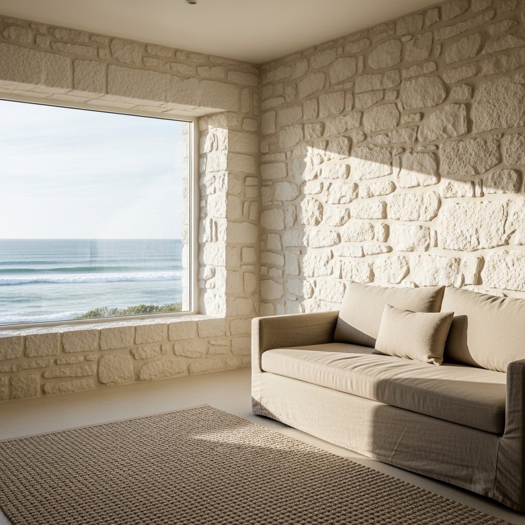 Whitewashed Stone or Brick Walls