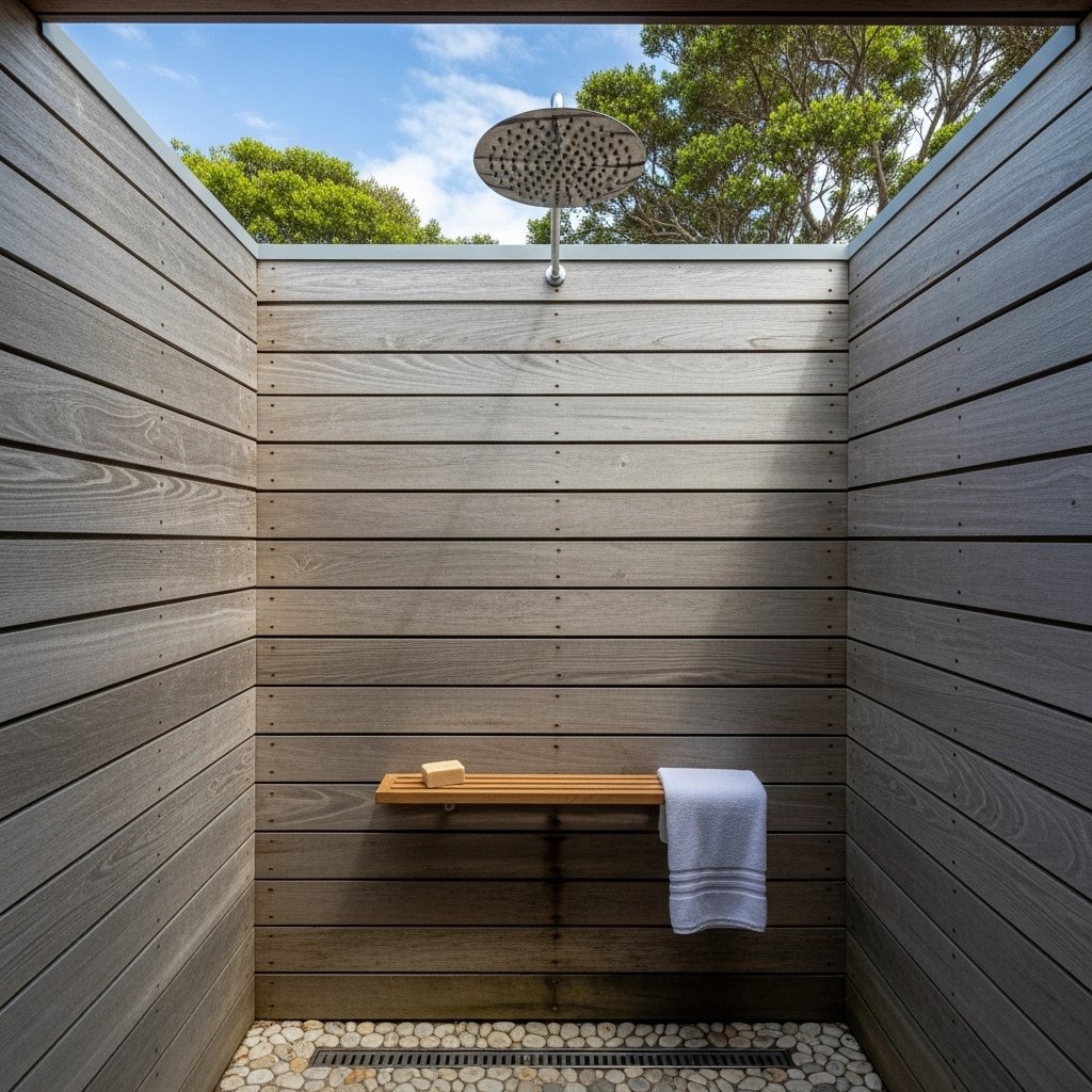 An Outdoor Shower Room for the Ultimate Beach House Experience