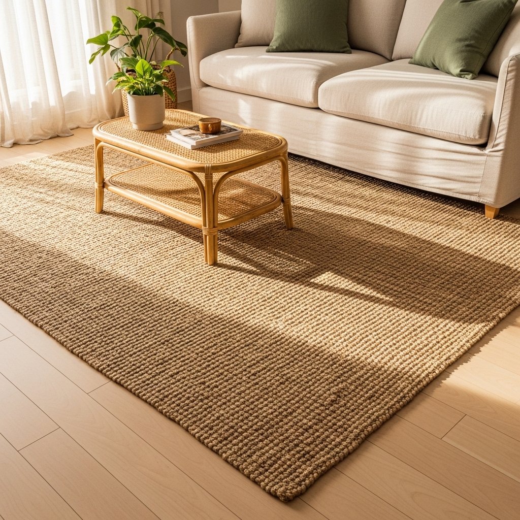 14 Summer Apartment Decor Ideas That Make a Small Space Feel Light, Airy, and Genuinely Beautiful A Jute or Natural Fiber Rug