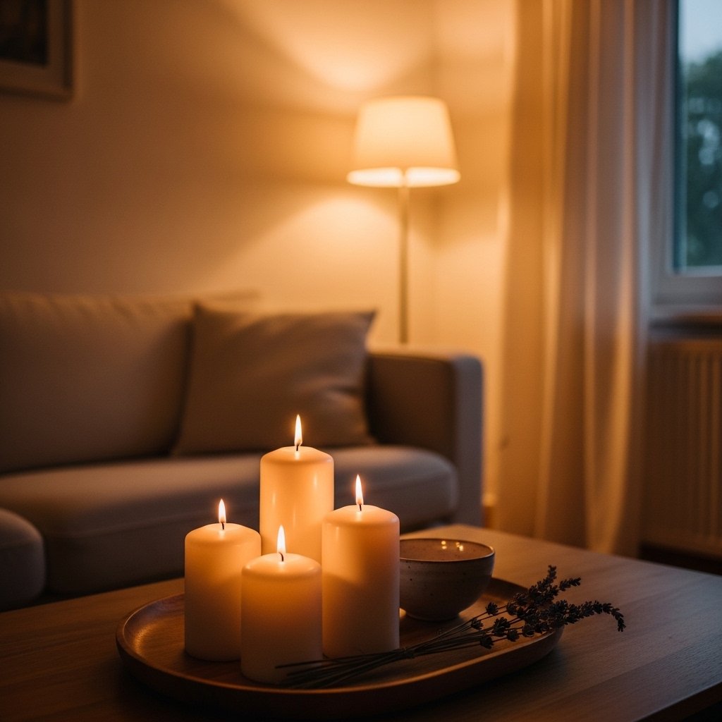 14 Summer Apartment Decor Ideas That Make a Small Space Feel Light, Airy, and Genuinely Beautiful Candles and Warm Ambient Lighting for Evenings