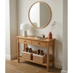 A Slim Console Table With Storage
