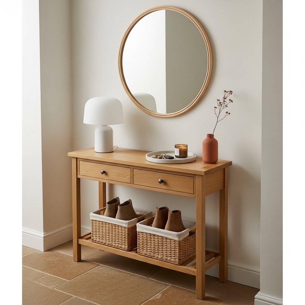 A Slim Console Table With Storage
